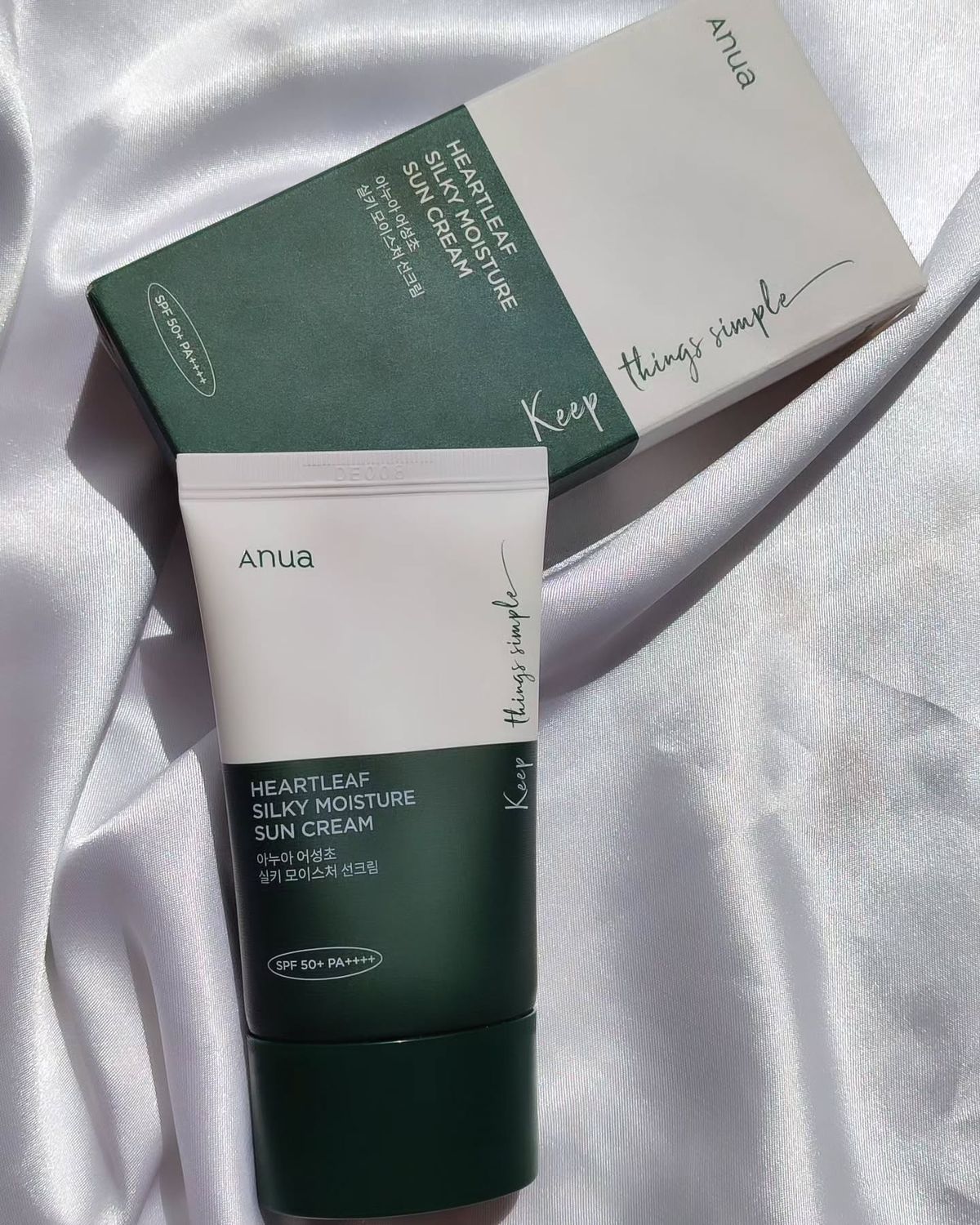 Anua Heartleaf Silky Moisture Sun Cream spf 50+