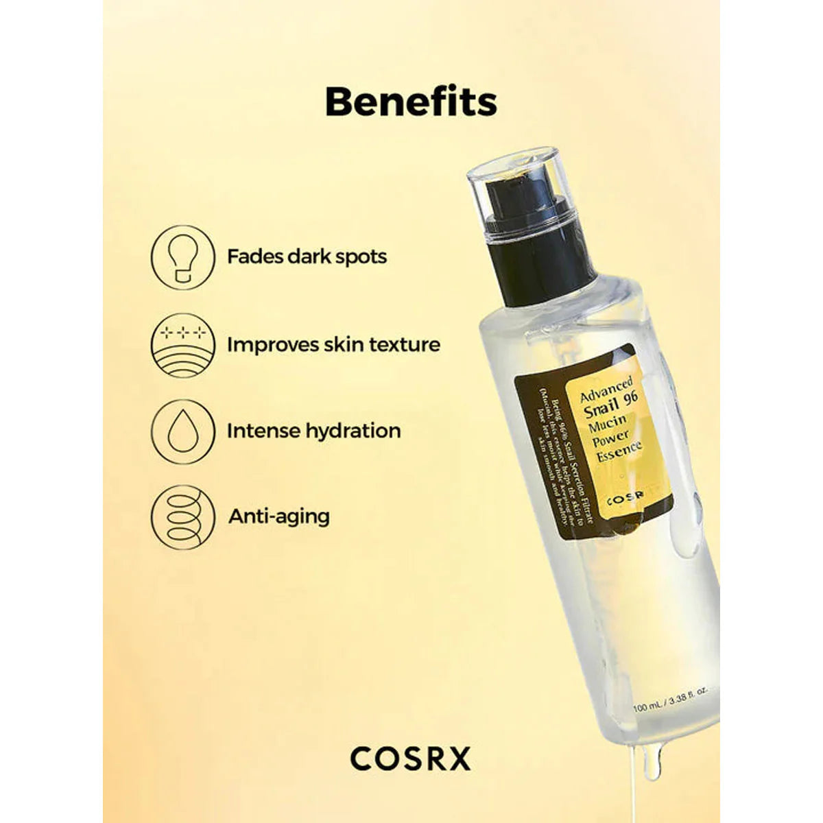 COSRX Advanced snail 96 mucin power essence 3.38 fl oz(100 ml)